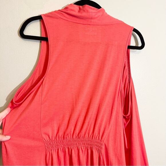 Lane Bryant Women's Orange Sleeveless Loose Fit Open Front Cardigan Size 18/20 - Picture 5 of 10